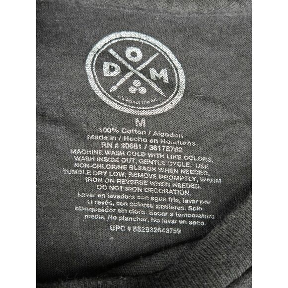 Cat Rapper Trio Hug Life Black Cotton T-Shirt By DOM Size Med - Picture 3 of 5